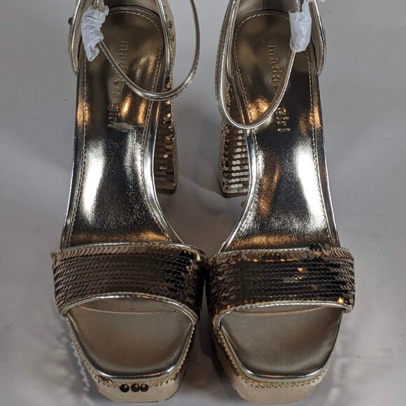 Madden Girl, Steve Madden Women's Heels in Gold Seqin in Box - Size 6,7,8,9,10 - Picture 6 of 7